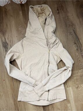 Nike Cream Asymmetric Zip Hoodie